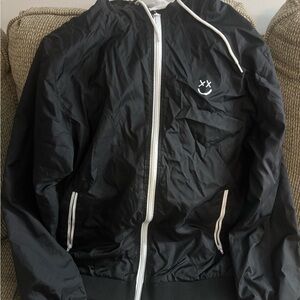 LT Black Smiley Face Windbreaker Jacket